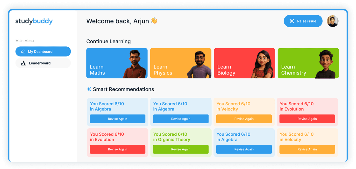 StudyBuddy Desktop Dashboard
